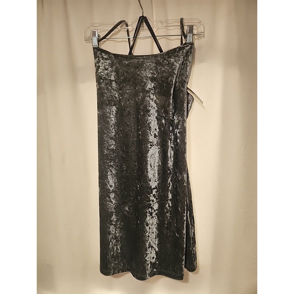Forever 21 Dress Silver Velvet Slip Dress Large NWT